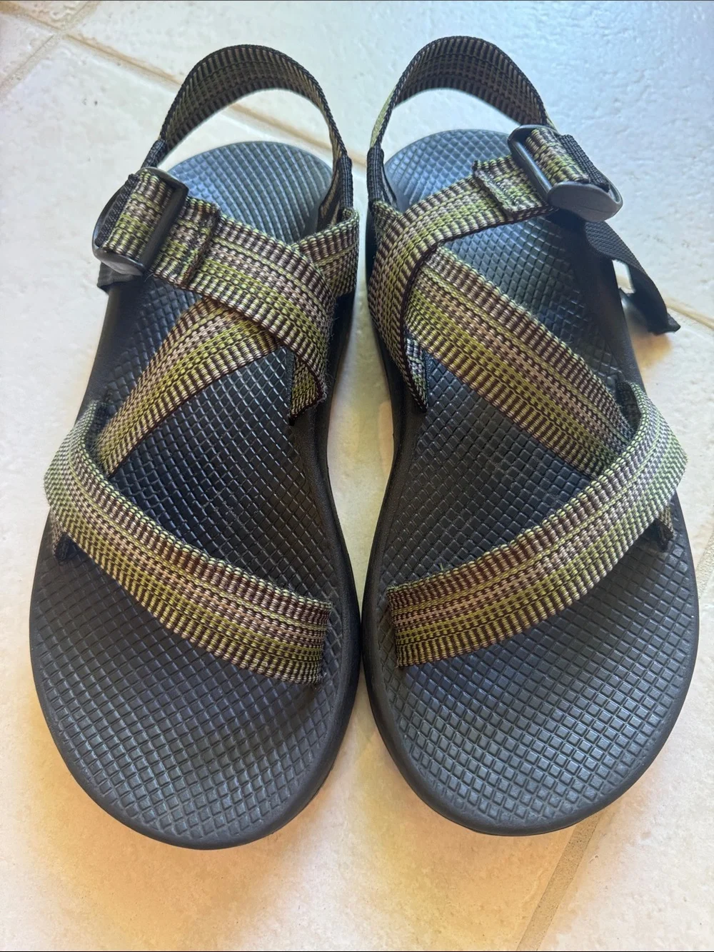 Chaco Classic Mens Sandals Size 9 Green Brown Vibram USA Made
